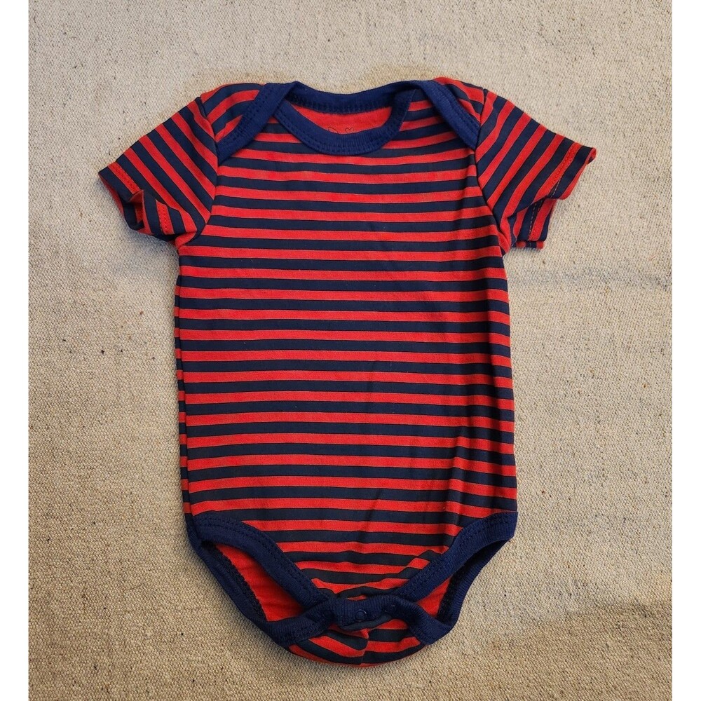 Le petit lapin baby boy bodysuit red blue size 3M